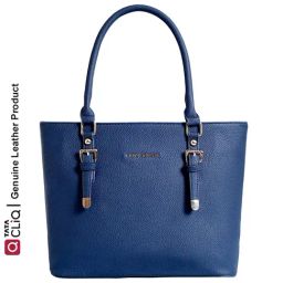 Lino Perros Royal Blue Solid Medium Tote Handbag-picture-47