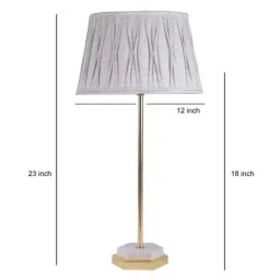 kapoor lamp shades Kapoor E Illuminations White Marble Hexa Table Lamp - Set of 1 image 3