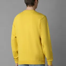 Louis Philippe Yellow Cotton Regular Fit Printed Sweatshirt image 2