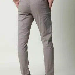 Rare Rabbit Grey Cotton Solid Slim Fit Formal Trousers image 2