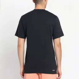 Adidas Black Regular Fit Logo Printed Sports T-Shirt image 2