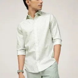 Andamen Green Cotton Regular Fit Printed Shirt-picture-24