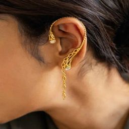 Shaya 92.5 Sterling Silver Queen of Connections Ear Cuff Earrings for Women-picture-25
