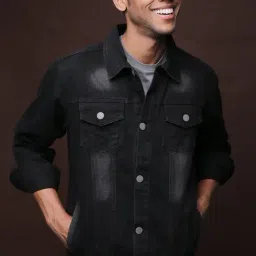 Campus Sutra Black Full Sleeves Denim Jacket-image-44