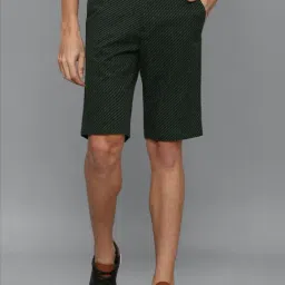Allen Solly Green Cotton Regular Fit Striped Shorts-image-39