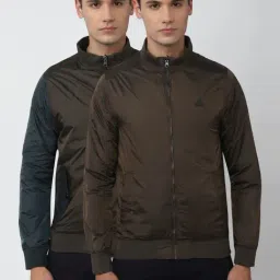 V Dot Multi Slim Fit Colour Block Reversible Jacket-picture-11