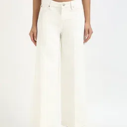 TOMMY HILFIGER White Cotton Solid Jeans-image-55