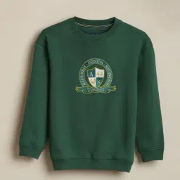 Allen Solly Boys Green Cotton Regular Fit Embroidered Sweatshirt-picture-25