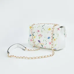 Ginger by Lifestyle White Floral Cross Body Bag image 2