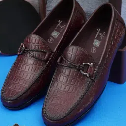 Hoversoul x Nico Nerini Men's Ouroko Burgundy Loafers-picture-31
