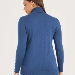Styli Blue Plain Pullover image 2