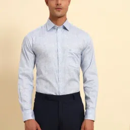 Cantabil Blue Regular Fit Printed Formal Shirt-picture-34