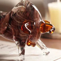 Pure Home and Living Multicolor Glass Handblown Bull image 2