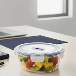Luminarc Pure Box Transparent Glass Round Lunch Box with Air Vent Lid (920 ml)-picture-40