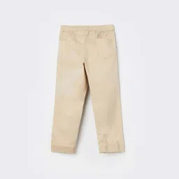 Fame Forever by Lifestyle Boys Beige Cotton Solid Full Sleeves Woven Joggers image 2
