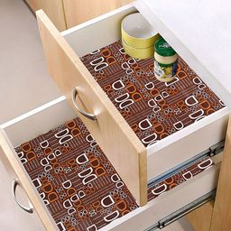 Kuber Industries Brown & White 2 Pieces Shelf Liner Organisers-picture-26