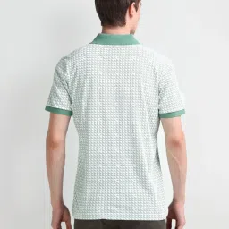 Arrow Sport Green Cotton Regular Fit Printed Polo T-Shirt image 2