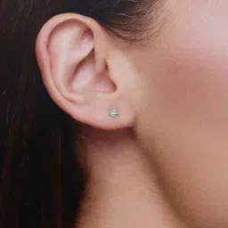 Kai Jewel Sterling Silver Tantalizing Triangles Stud Earrings image 2