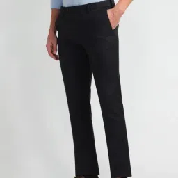 Arrow Grey Slim Fit Checks Trousers image 3