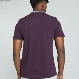 Puma Purple Cotton Regular Fit Colour Block Sports Polo image 2