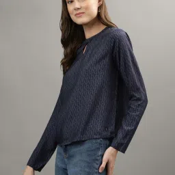 Iconic Navy Printed Top image 2