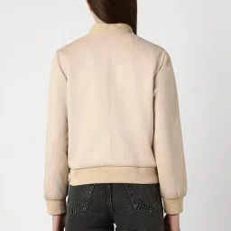 Van Heusen Beige Cotton Plain Jacket image 2