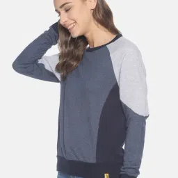 Campus Sutra Indigo Full Sleeves Sweatshirt image 3