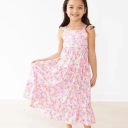 STH Girls Pink Polyester Floral Dress-picture-42