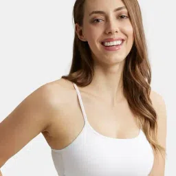 Jockey 1351 Women's Super Combed Cotton Elastane Multiway Styled Crop Top With Adjustable Straps image 2