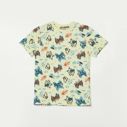 Fame Forever by Lifestyle Boys Lime Cotton Printed T-Shirt-picture-34