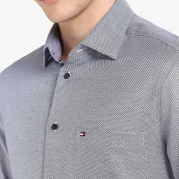 Tommy Hilfiger Mens Grey Regular Fit Shirt image 4