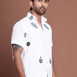 Indian Needle White Regular fit Embroidery Shirt-picture-17