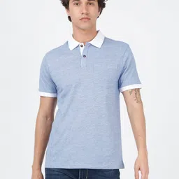 ECOLINE Clothing Men Antimicrobial Solid Polo Collar Organic Cotton T-shirt image 1