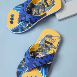 Kidsville Kids Batman Printed Blue & Yellow Flip-Flops-picture-17