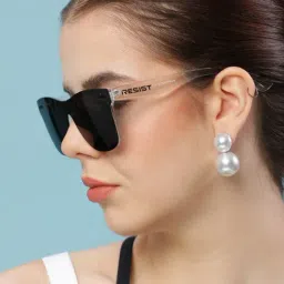 Resist Eyewear Black Wayfarer Polarized Unisex Sunglasses image 5