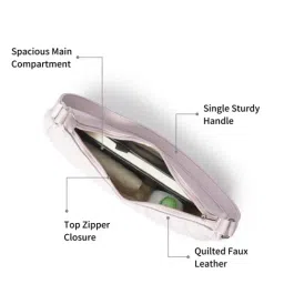 Fastrack Lilac Quilted Medium Hobo Bag image 3