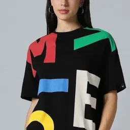 Bewakoof Black Graphic Relaxed Fit T-Shirt-picture-31