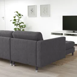 ikea landskrona 5-seat sofa, with chaise longues/Gunnared dark grey/metal image 3