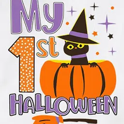 Babywish My First Halloween Printed Cotton Bodysuit image 3