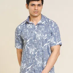 The Roadster Lifestyle Co Printed 100% Cotton Boxy & Loose-Fit Shirt-picture-24