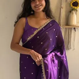 Celeb Styles Embellished Sequinned Pure Georgette Heavy Work Saree image 3