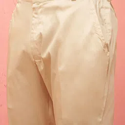 VASTRAMAY Men Ethnic Motifs Printed Regular Chanderi Silk Kurta with Trousers image 3