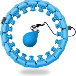 STACIA Smart Hula Ring Hoops, Weighted Hula Circle 24 Detachable Fitness Ring with 360 Degree Auto-Spinning Ball Gymnastics, Massage, Adult Fitness for Weight Loss image 1