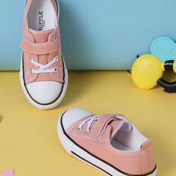 TRUFFLE COLLECTION Colour Blocked Velcro Closure Sneakers - Pink & White-picture-11