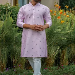 Befitting Men Ethnic Motifs Printed Mandarin Collar Cotton Kurta-picture-26