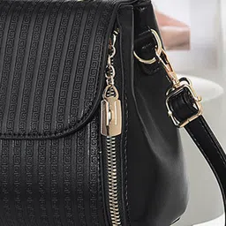 StyleCast Women Textured Structured Satchel Bag image 2