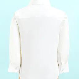 Robo Fry Lycra Knit Full Sleeves Solid & Striped 4 Piece Party Suit with Bow - Dark Green image 3