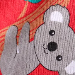 Babyhug Interlock Knit Full Sleeves Romper With Animal Print - Navy Blue image 3