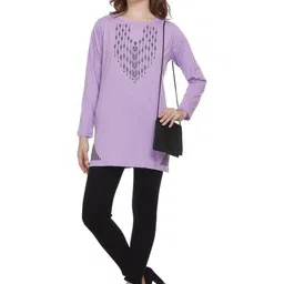 AMAHA FASHIONS Pack Of 2 Printed Round Neck Short Sleeves Cotton Lounge T-Shirts image 2