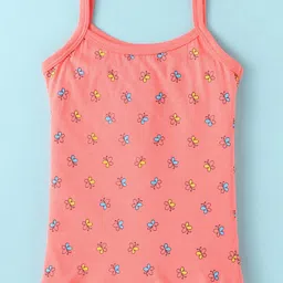 Bodycare Cotton Knit Singlet Sleeves Slips with Text & Butterfly Print Pack of 2 - Pink & White image 5